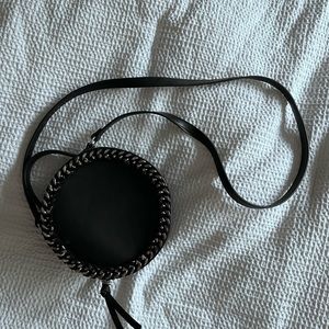 Black drum crossbody purse